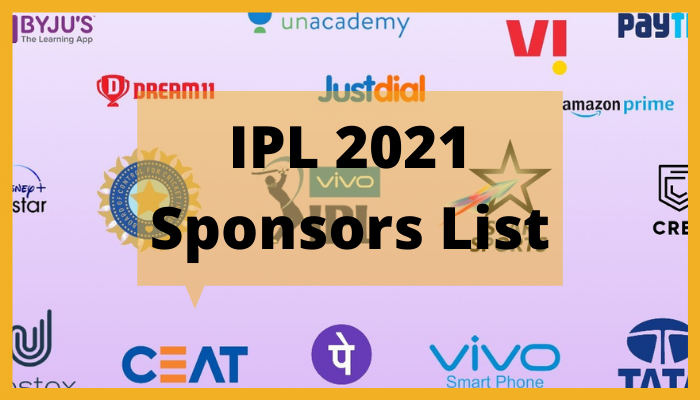 IPL 2021 Sponsors List